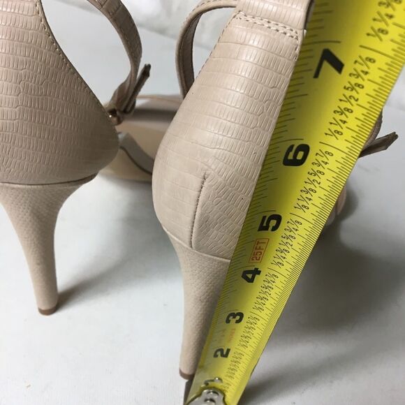 Aldo beige heels snake skin print sandals size 11 - Picture 5 of 7